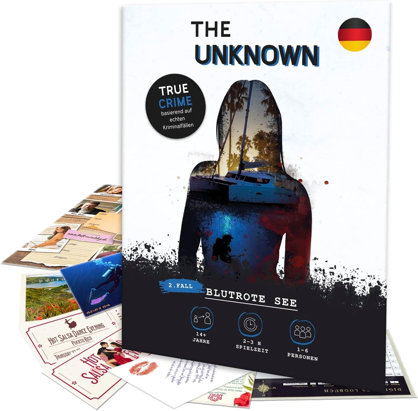 The Unknown Krimispiel Fall 2 – Blutrote See, das Krimispiel für Zuhause